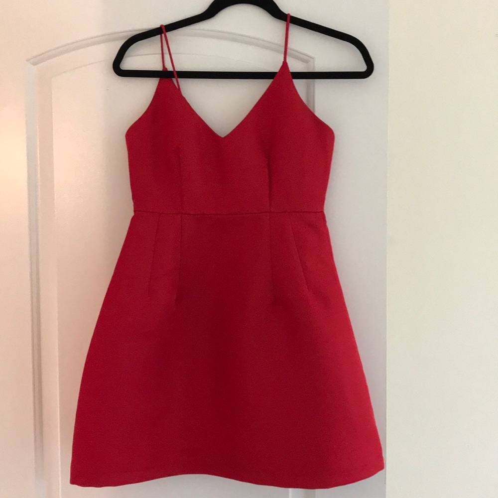 Red Mini Event Dress - Picture 2 of 6